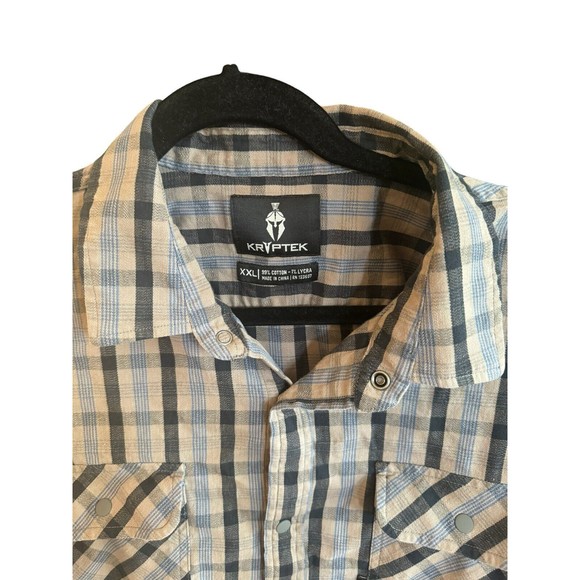 Kryptek Shirt Mens XXL‎ Plaid Long Sleeve Cotton And Lycra Multicolored - Picture 5 of 11